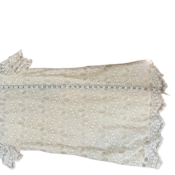 ZARA Womens Cream Lace Short Sleeve Shift Dress - Picture 11 of 11